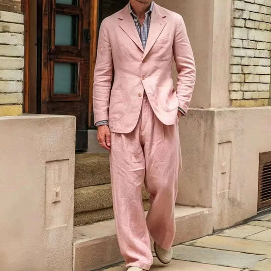 Men's Luxury 2-Piece Linen Suit Set Koala Sydney