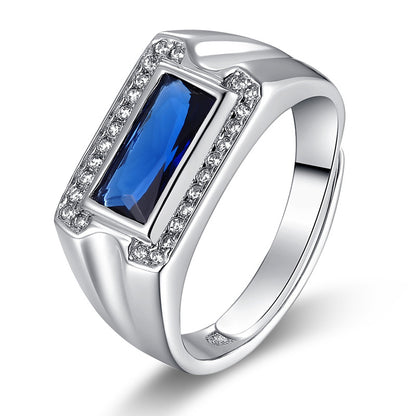 Men's Adjustable Kyanite Gemstone Ring