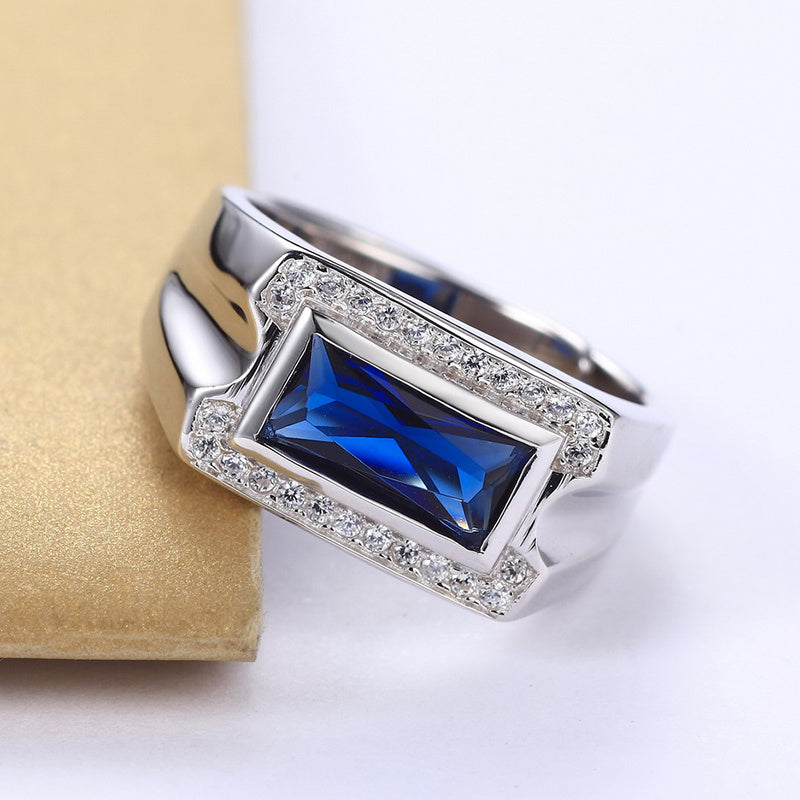 Men's Adjustable Kyanite Gemstone Ring