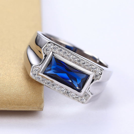 Men's Adjustable Kyanite Gemstone Ring