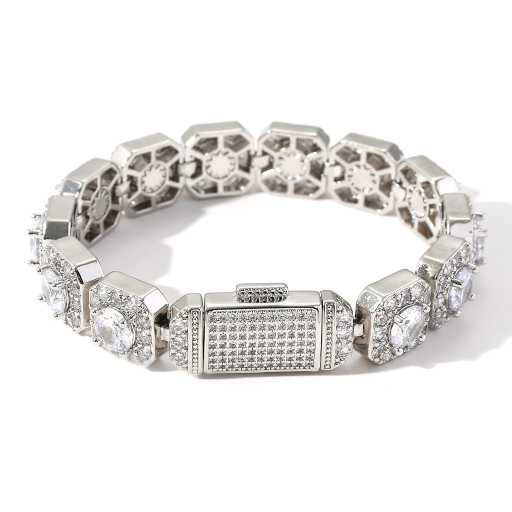 Men's Hip Hop Rock Zircon Bracelet