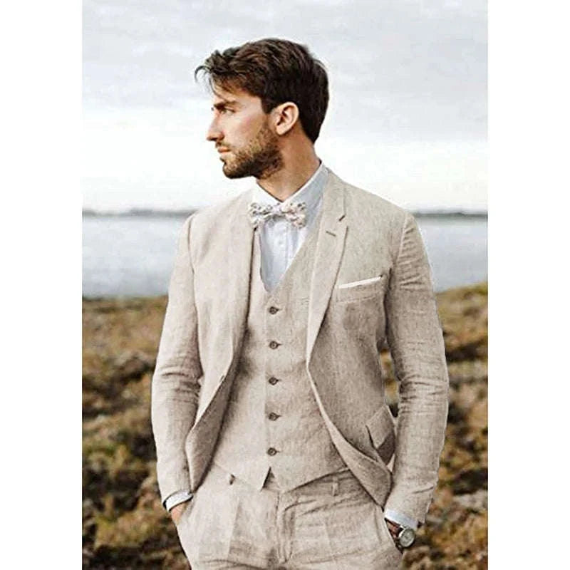 Men's 3-Piece Linen Suit Koala Sydney 