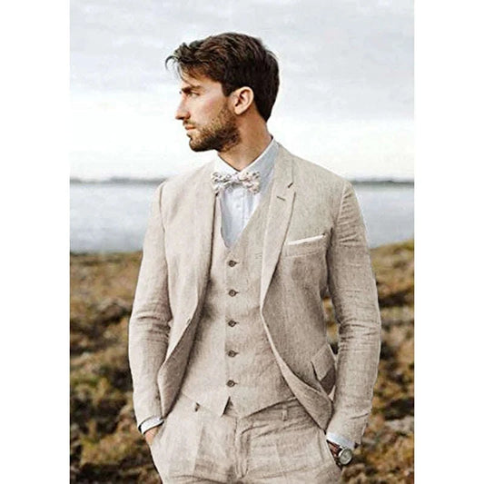 Men's 3-Piece Linen Suit Koala Sydney 