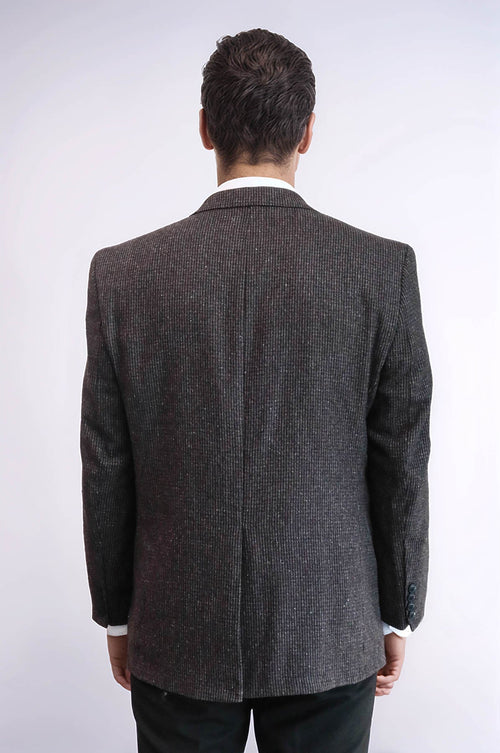 4 Drop Regular Cut Anthracite Men Blazer - Wessi