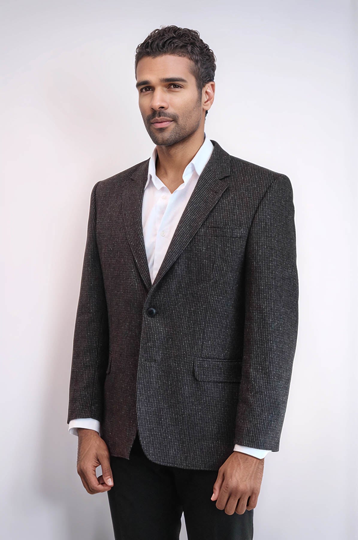 4 Drop Regular Cut Anthracite Men Blazer - Wessi