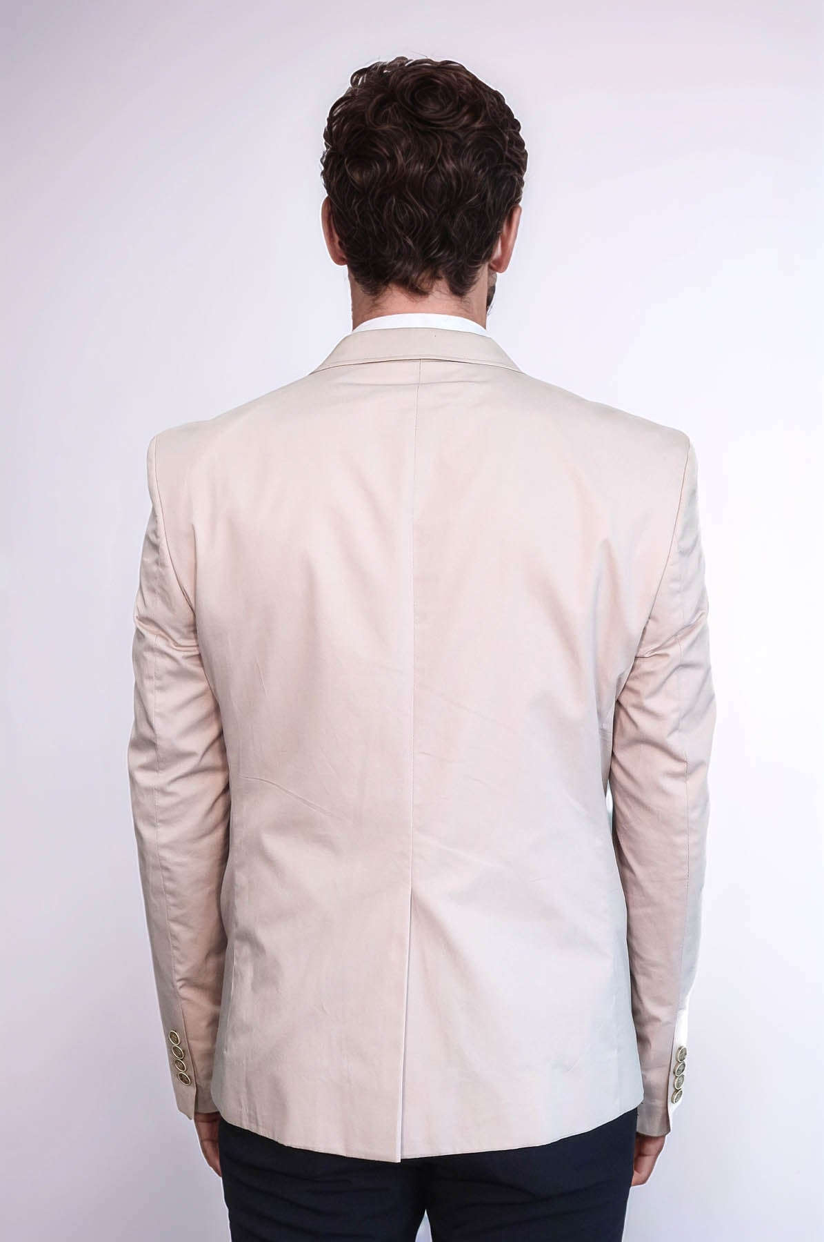 3 pocket Single Button Cotton Grey Jacket-Wessi