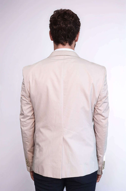 3 pocket Single Button Cotton Grey Jacket-Wessi
