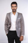 3 Pockets 2 Buttons Cross Piping Grey Jacket-Wessi