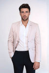 Patched Light Beige Blazer - Wessi