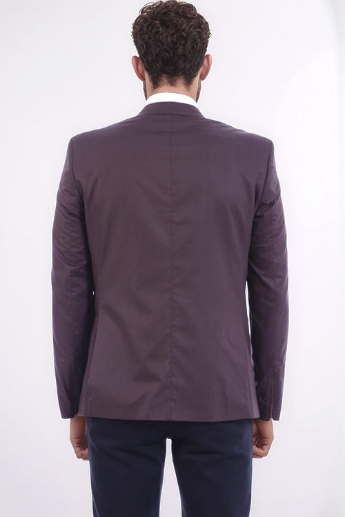 2 Button Pocket Zipper Brown Jacket-Wessi