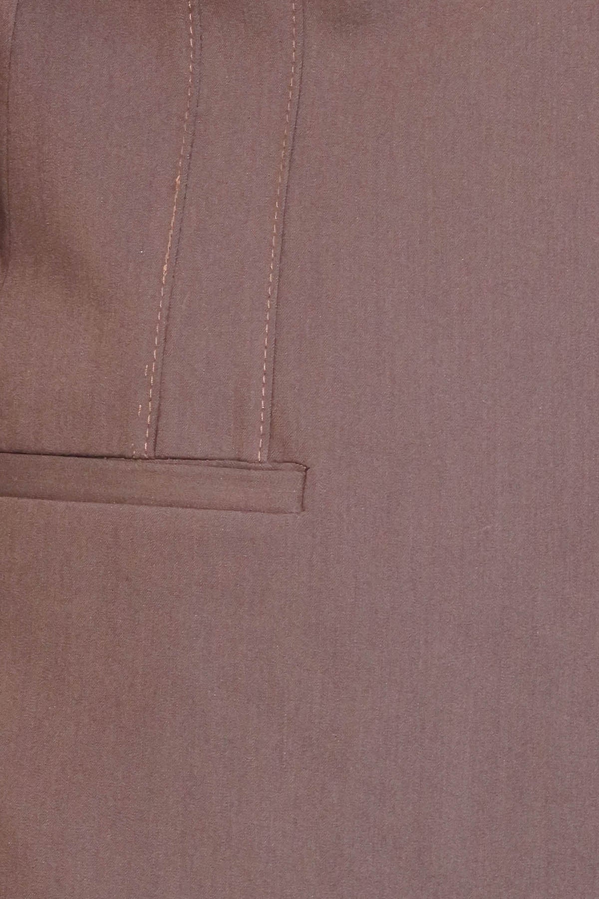 2 Button Shoulder Split Cotton Brown Jacket-Wessi
