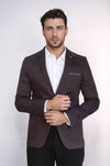 Double Buttons Mono Lapel Bag Pocket Brown Jacket-Wessi
