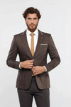 2 Button Bag Pocket Brown Jacket-Wessi