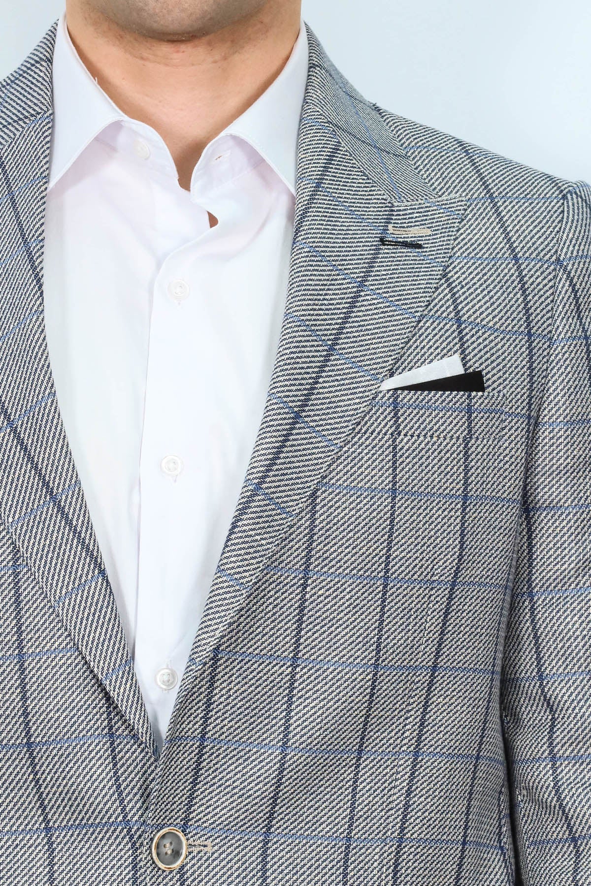 Single Button Pointed Collar Blazer - Wessi