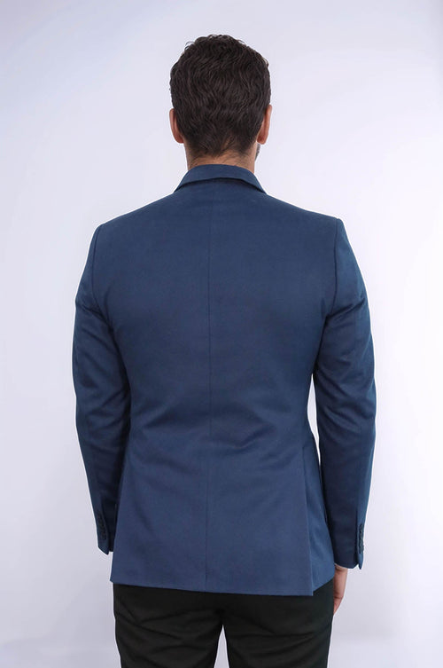 Modeled Slim Fit Navy Blue Jacket | Wessi - Wessi