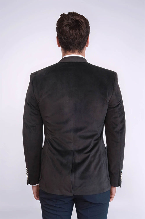 Bag Pocket Rigging Velvet Black Jacket-Wessi