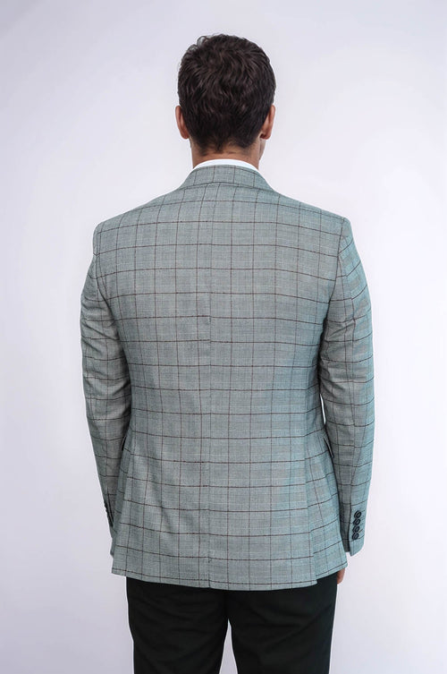 Set of Plaid Blazer and Vest - Wessi
