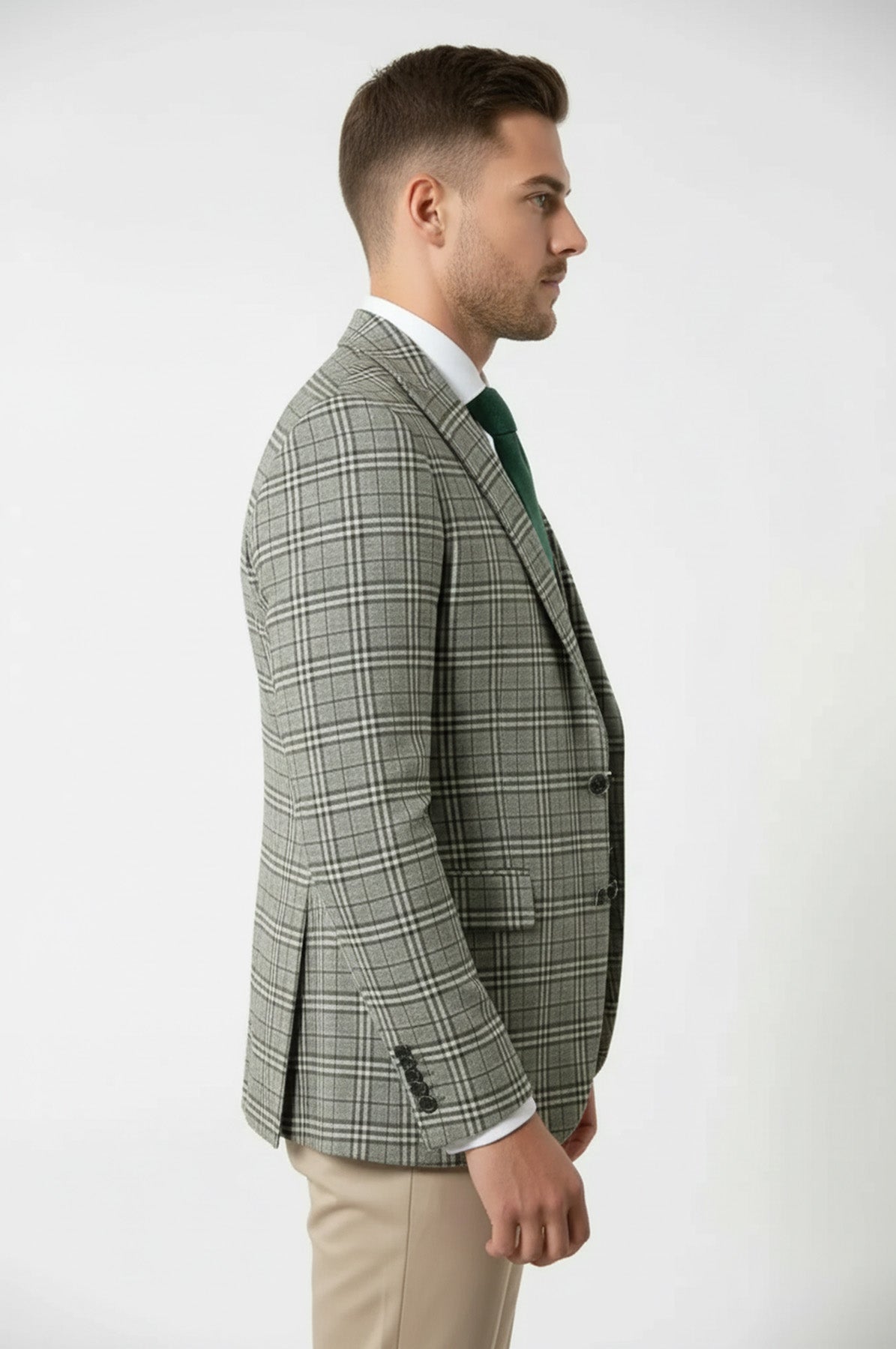 Set of Plaid Blazer and Vest - Wessi