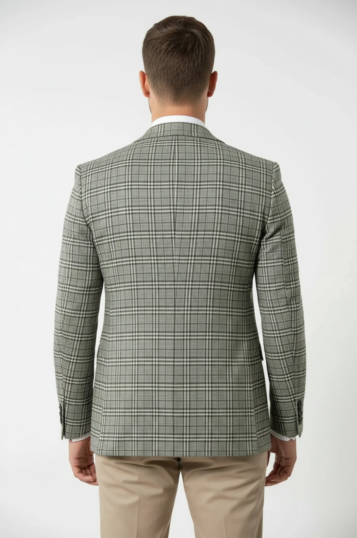 Set of Plaid Blazer and Vest - Wessi