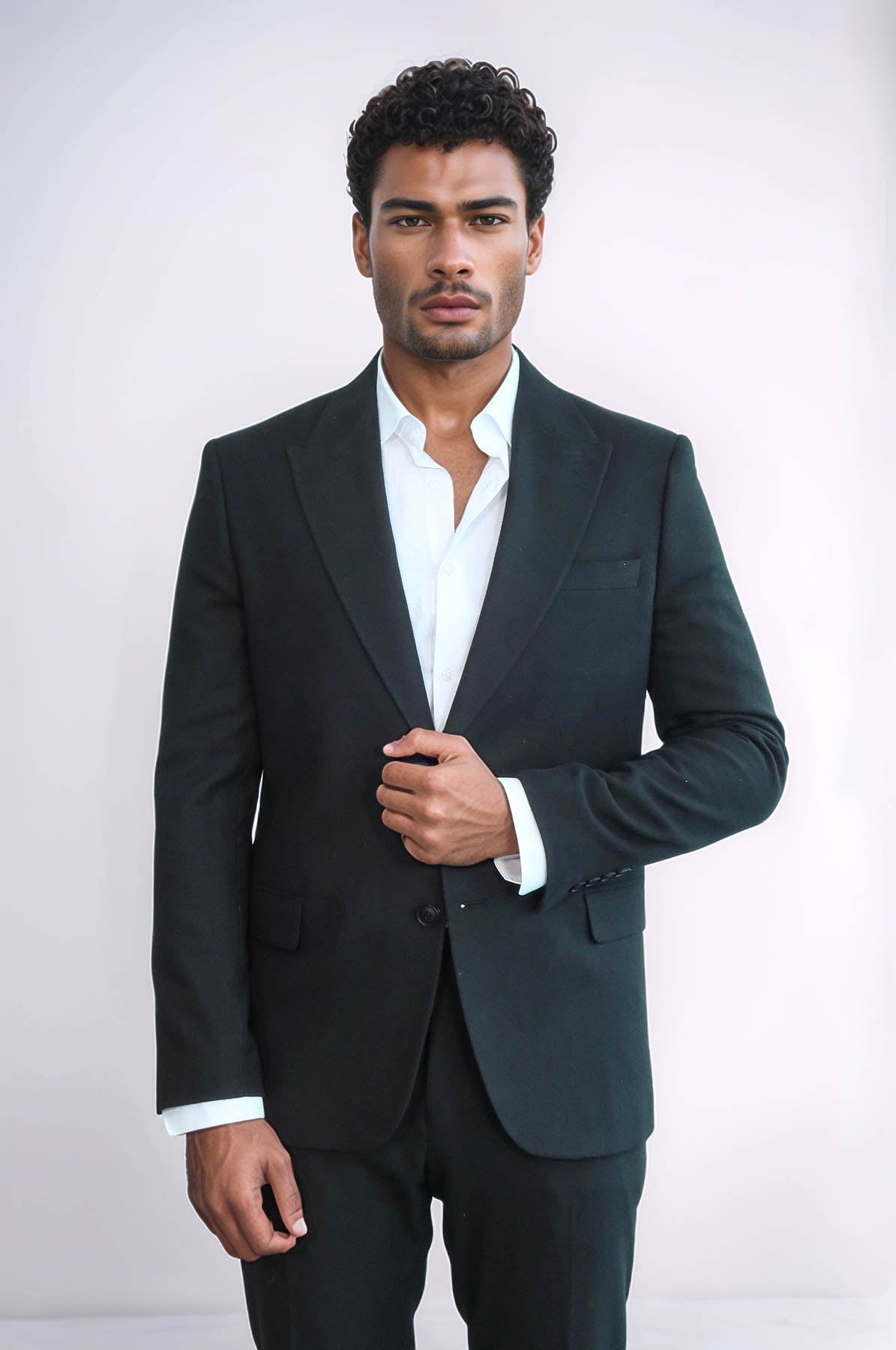 Plain Slim Fit Sport Black Men Blazer - Wessi