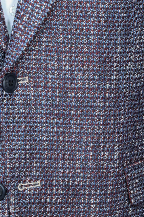 Slim Fit Patterned Sport Purple Men Blazer - Wessi