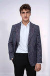 Slim Fit Patterned Sport Purple Men Blazer - Wessi