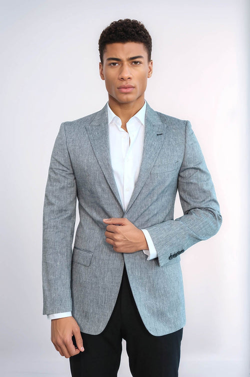 Peak Lapel Slim-Fit Smoked Jacket - Wessi