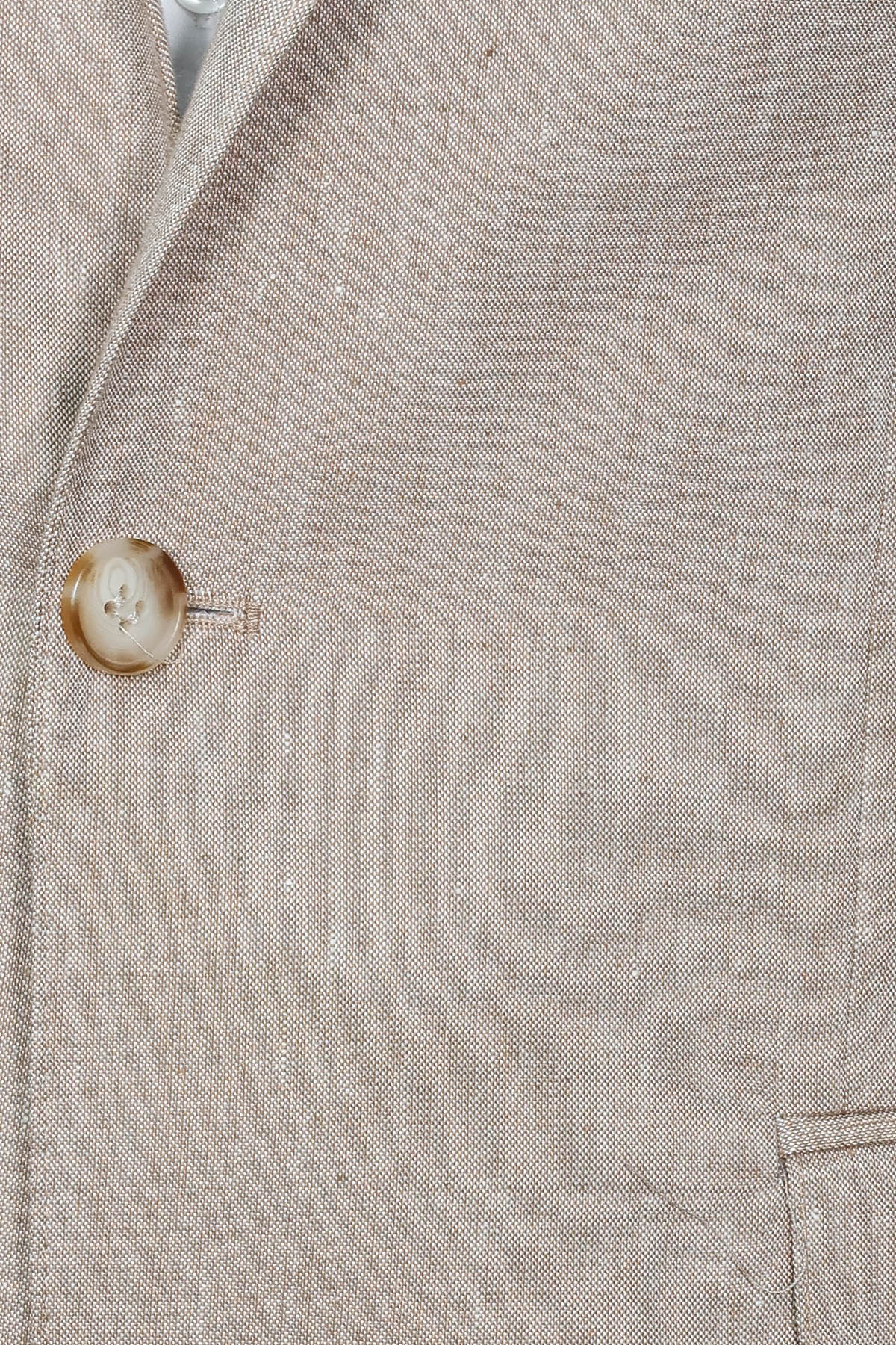Slim-Fit Peak Lapel Light Brown Jacket - Wessi