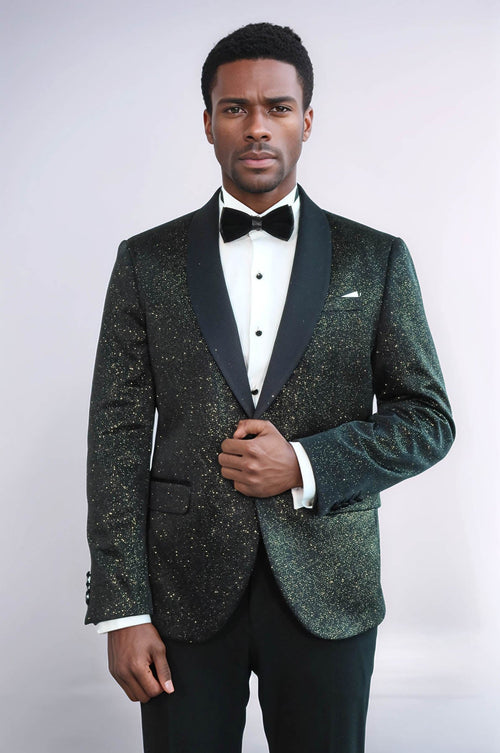 Shawl Lapel Slim Fit Blazer Men Prom Blazer - Wessi