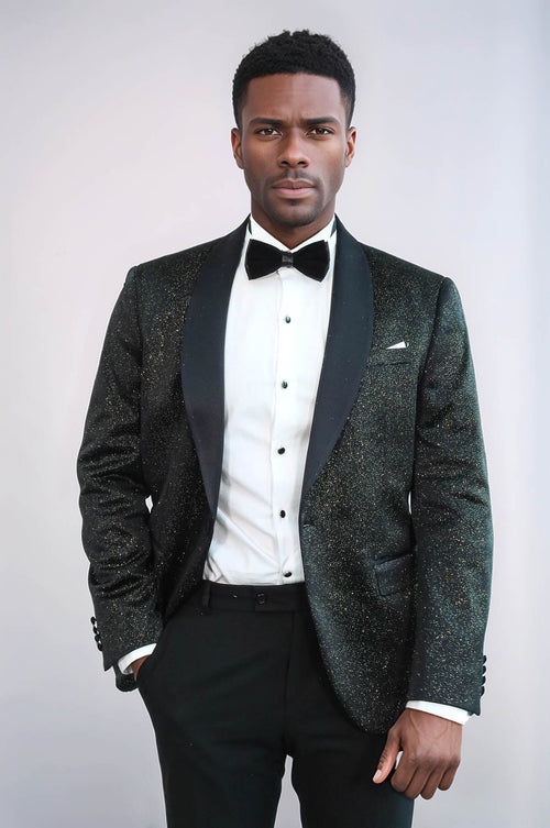 Shawl Lapel Slim Fit Blazer Men Prom Blazer - Wessi