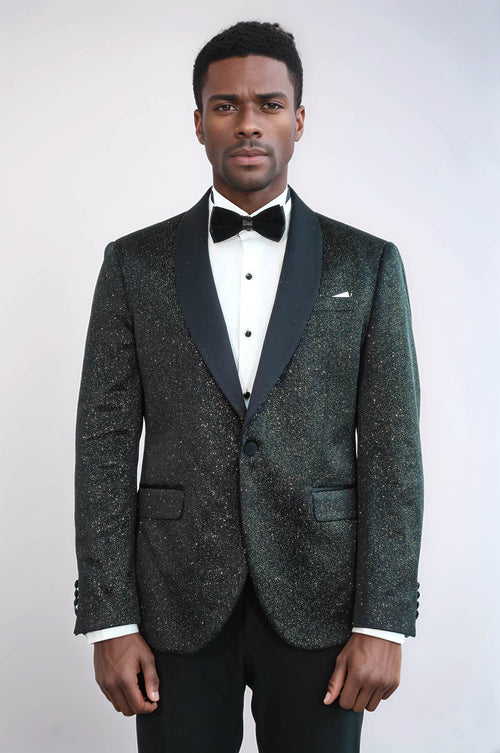 Shawl Lapel Slim Fit Blazer Men Prom Blazer - Wessi