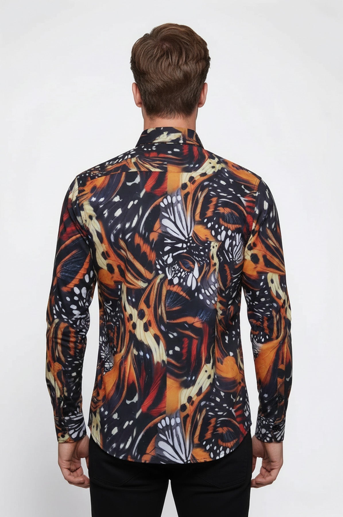 Animal Patterned Long Sleeves Multicolor Men's Shirt - Wessi