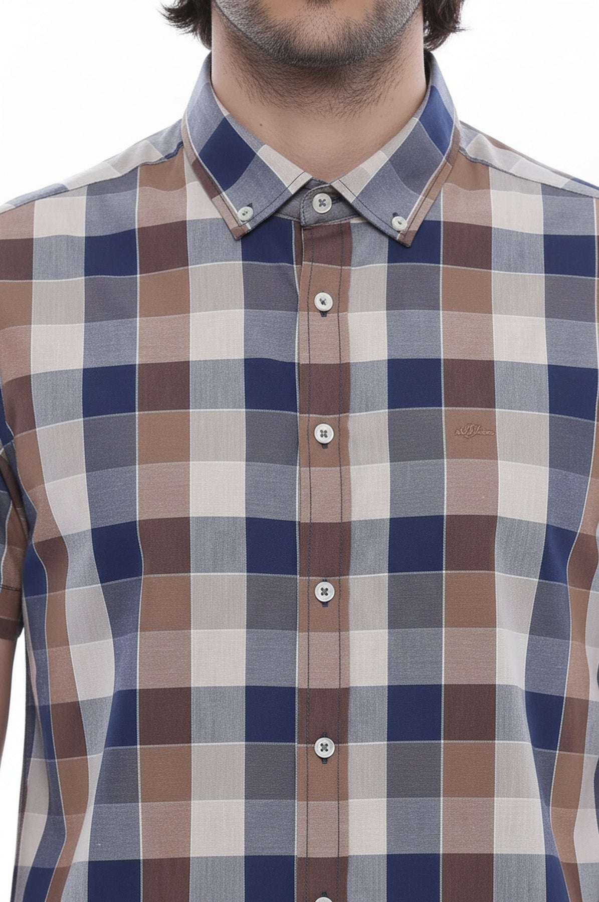 Plaid-Patterned Cotton Shirt - Wessi