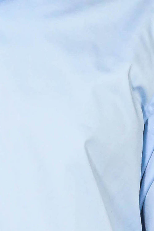 Cotton Satin Sky Blue Men Shirt - Wessi
