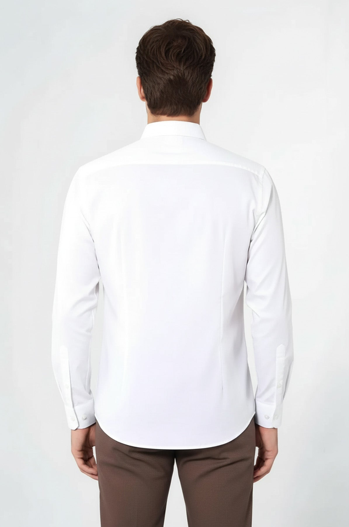 Poly Cotton Slim Fit Cream Shirt - Wessi