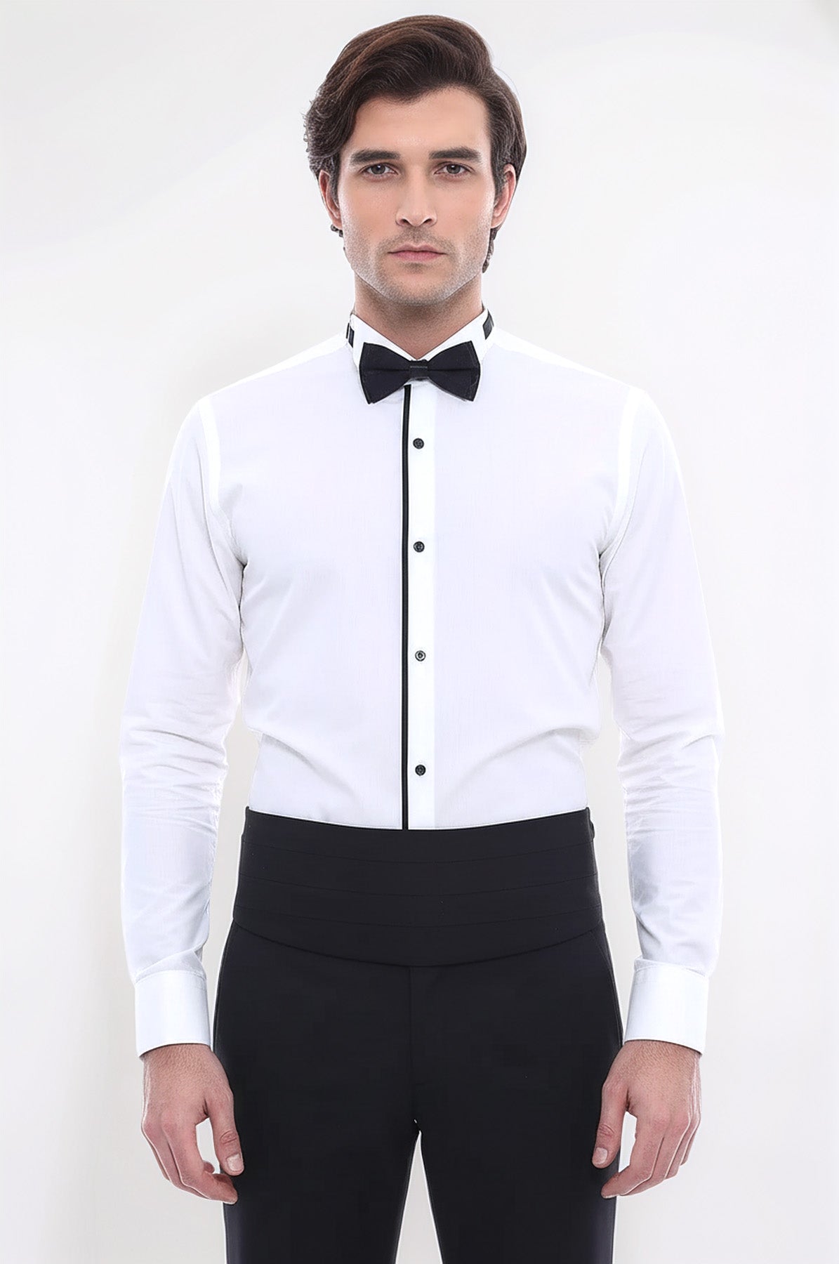 Cream Tuxedo Shirt - Wessi