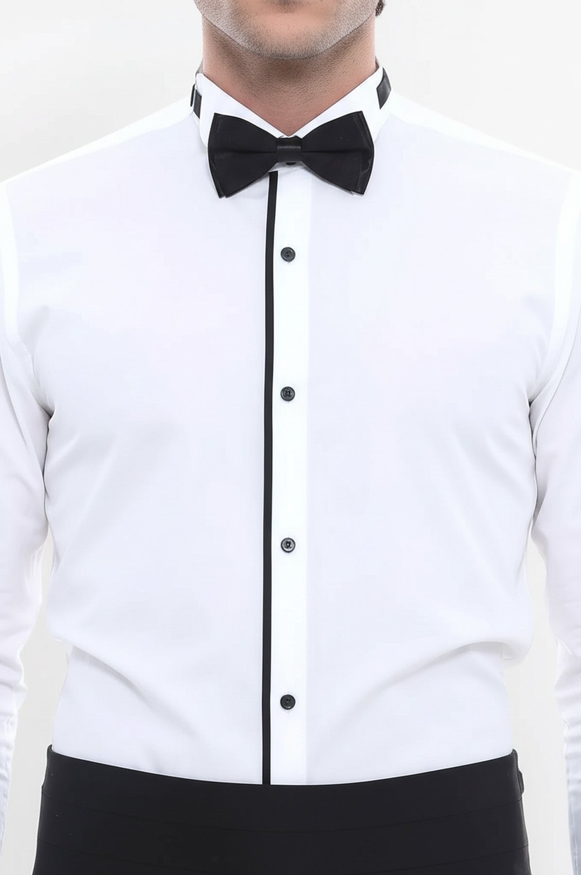 Cream Tuxedo Shirt - Wessi