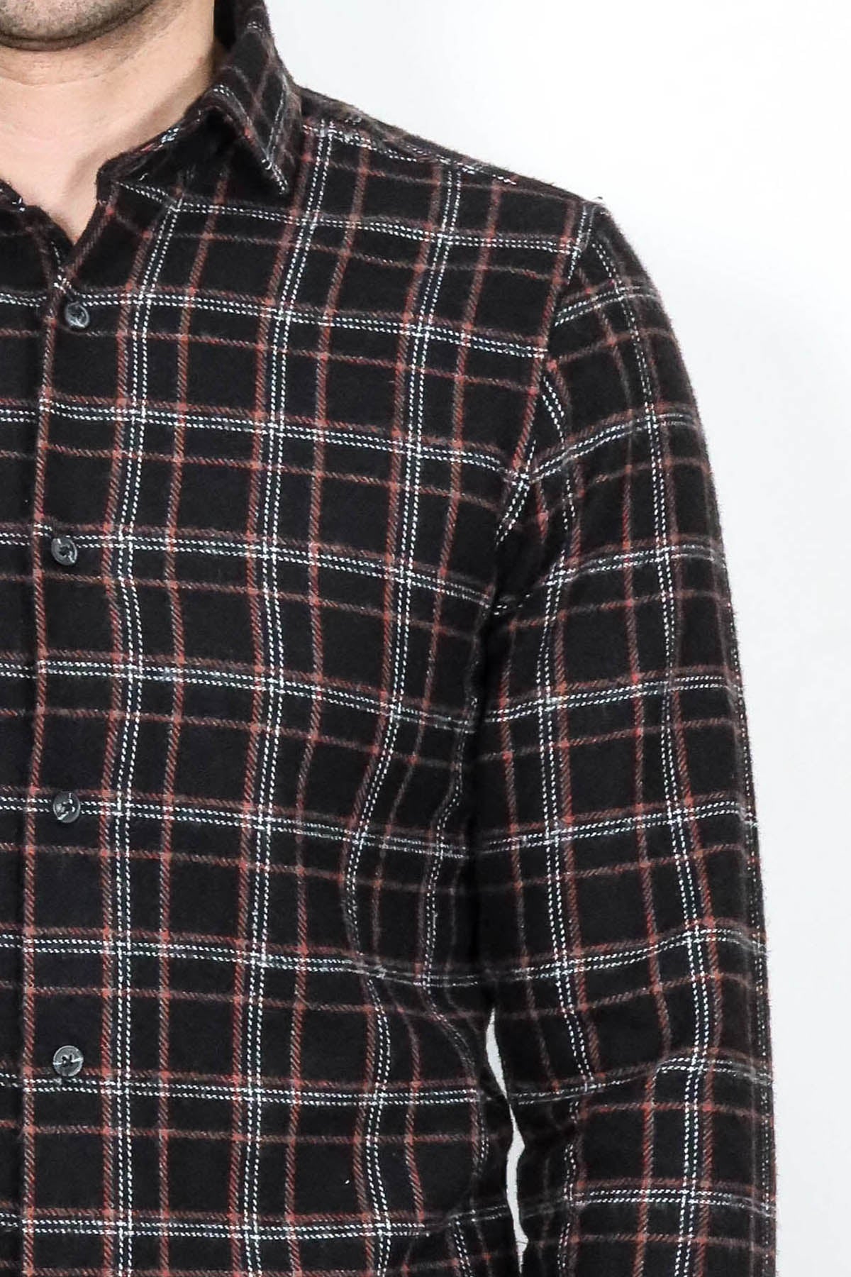 Plaid Black Men Lumberjack Shirt - Wessi