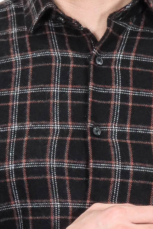 Plaid Black Men Lumberjack Shirt - Wessi