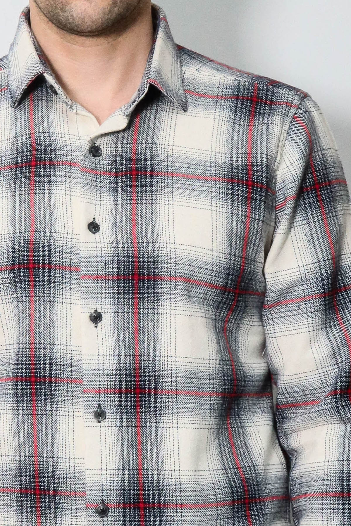 Thick Checked Grey Men Lumberjack Shirt - Wessi
