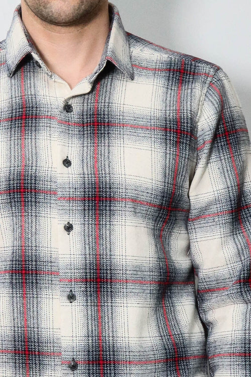 Thick Checked Grey Men Lumberjack Shirt - Wessi