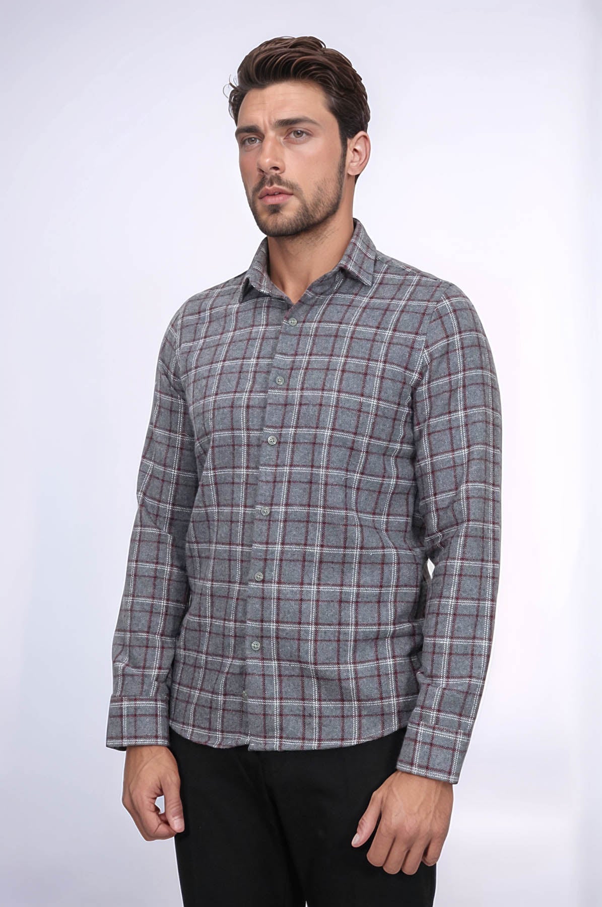 Checked Grey Men Lumberjack Shirt - Wessi