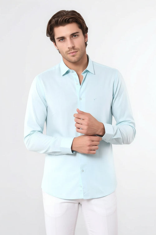 Oxford Patterned Green Shirt - Wessi