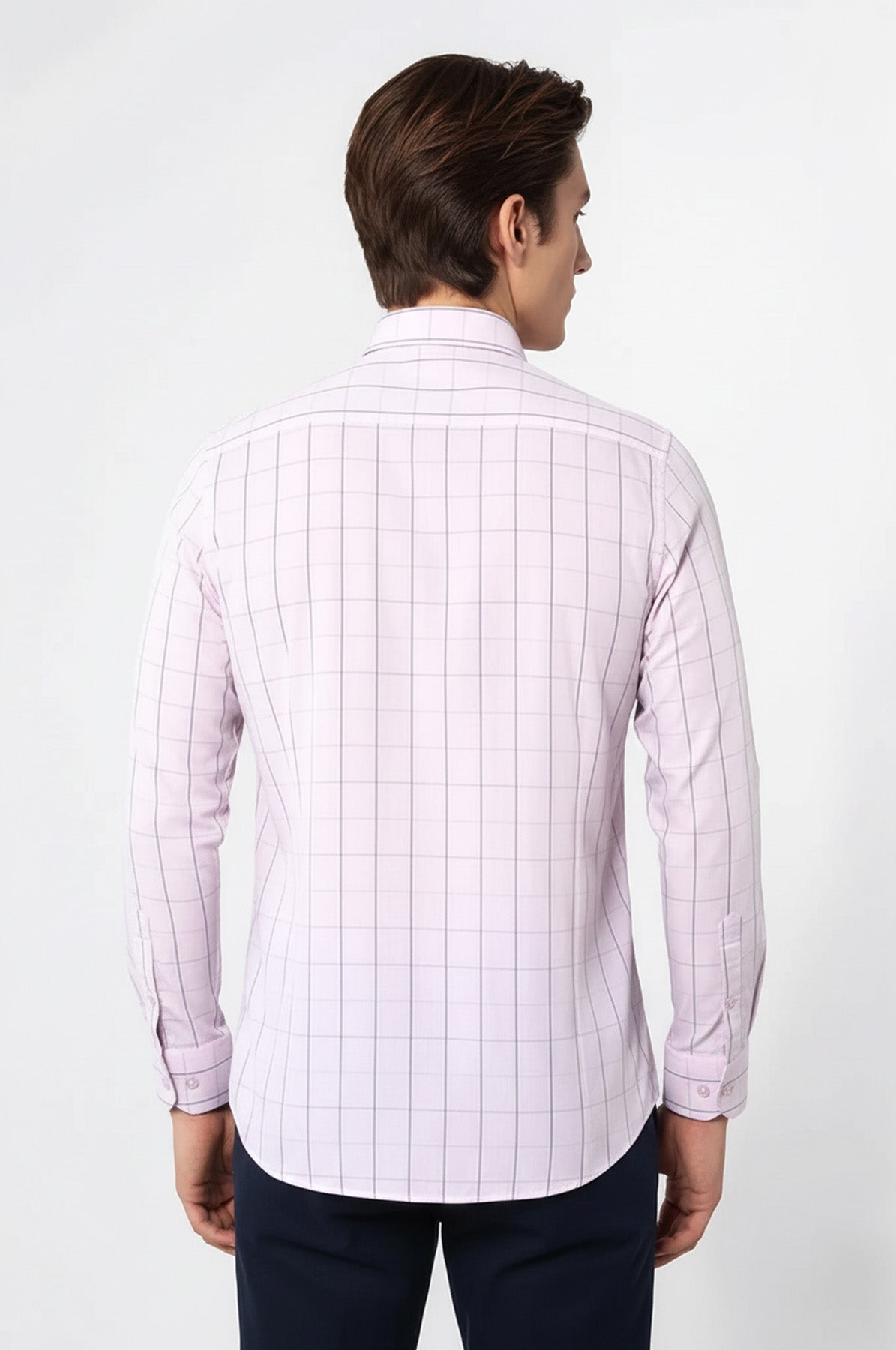 Light Pink Plaid Shirt for Men | Wessi