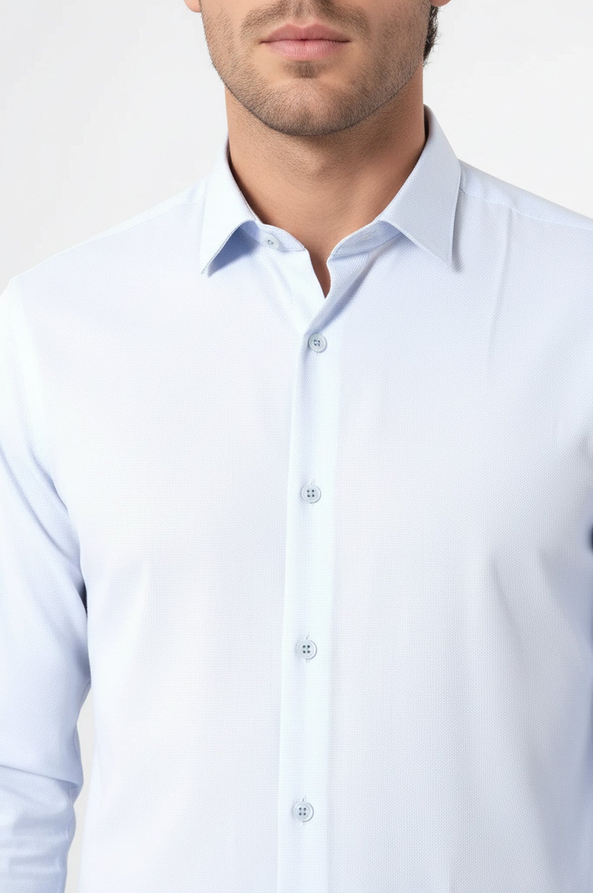 Blue Patterned Slim Fit Shirt - Wessi