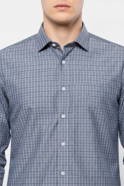 Casual Grey Plaid Shirt | Wessi
