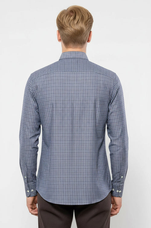 Casual Grey Plaid Shirt | Wessi
