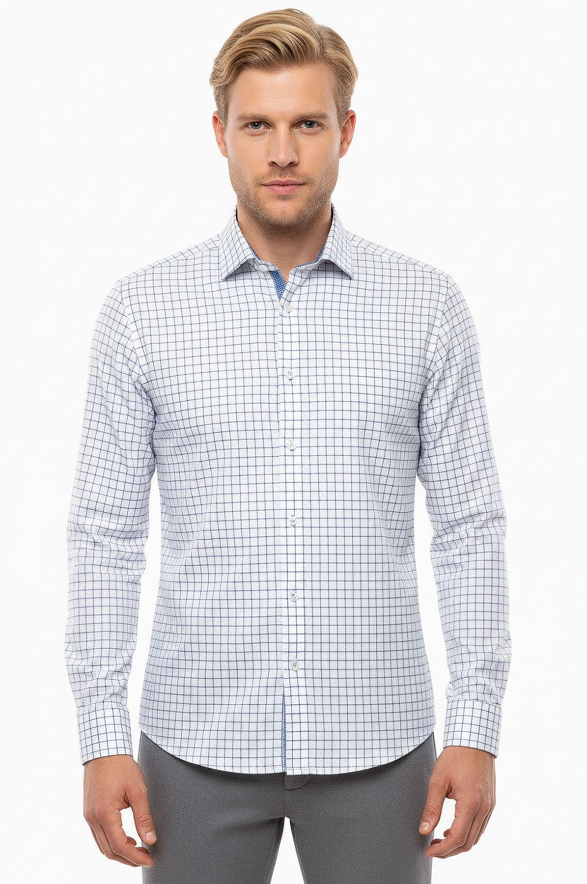 Plaid Blue Men's Shirt | Wessi