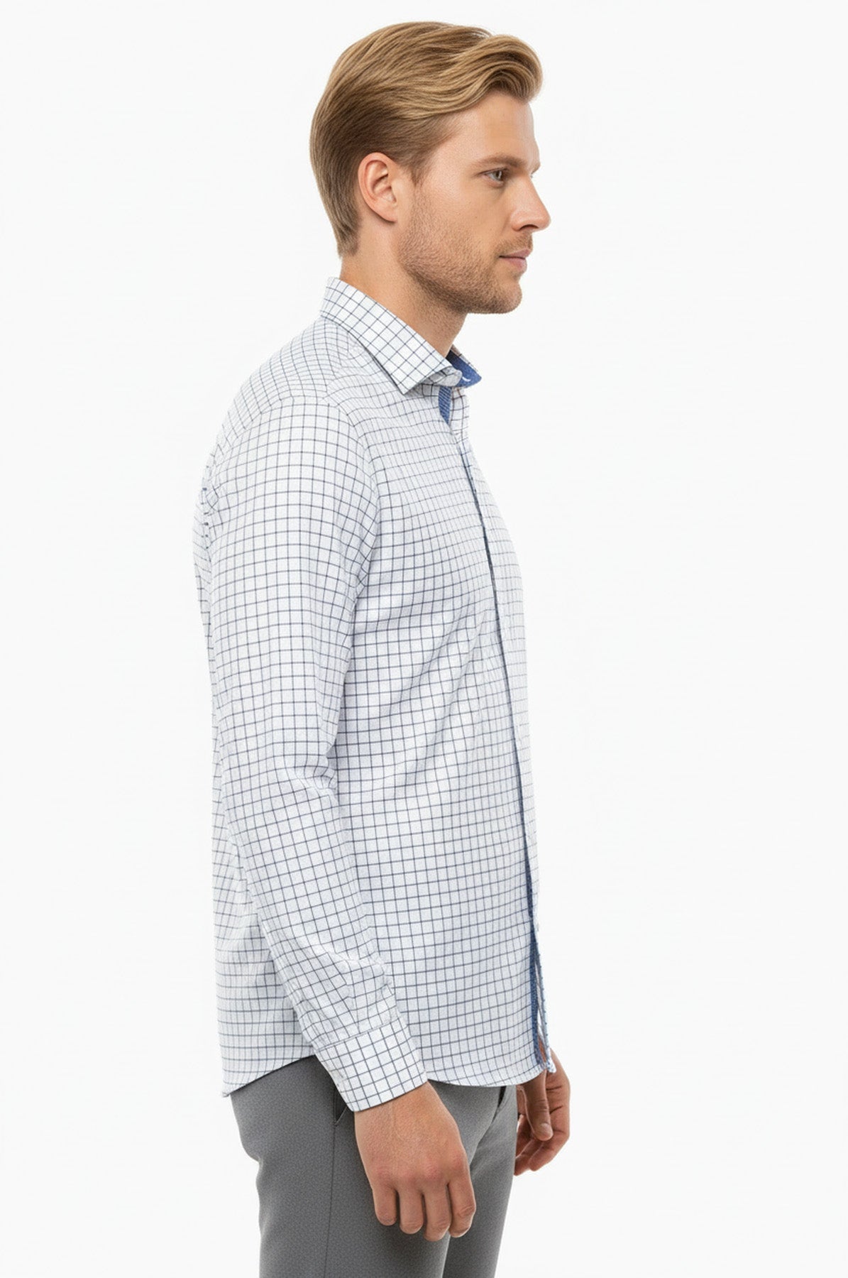 Plaid Blue Men's Shirt | Wessi