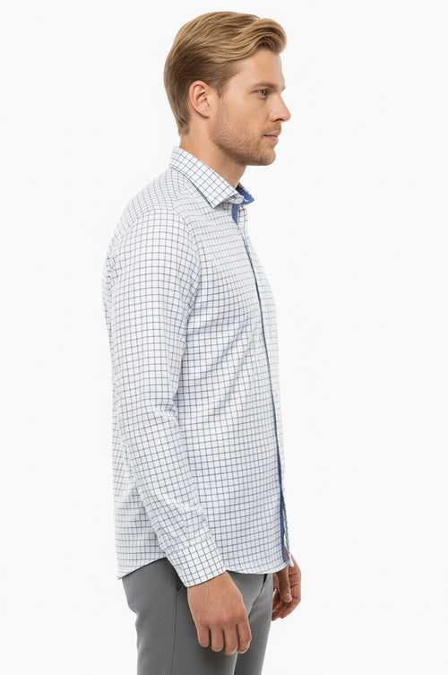 Plaid Blue Men's Shirt | Wessi